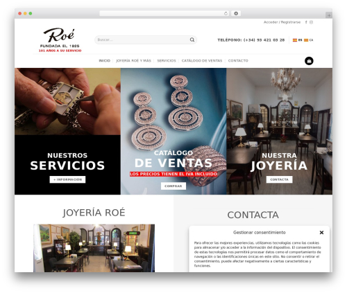Flatsome WordPress theme - joyeriaroe.com