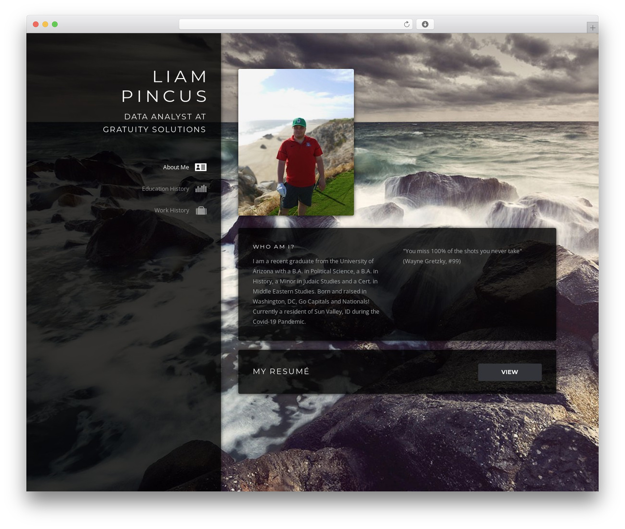 Selfless WordPress website theme - liampincus.com