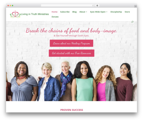 WordPress theme Divi - livingintruthministries.com