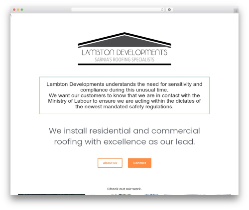 WordPress theme Lambton Developments - lambtondevelopment.com