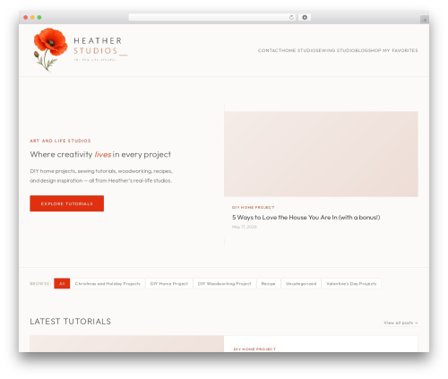 WordPress theme HeatherStudios - heatherstudios.com