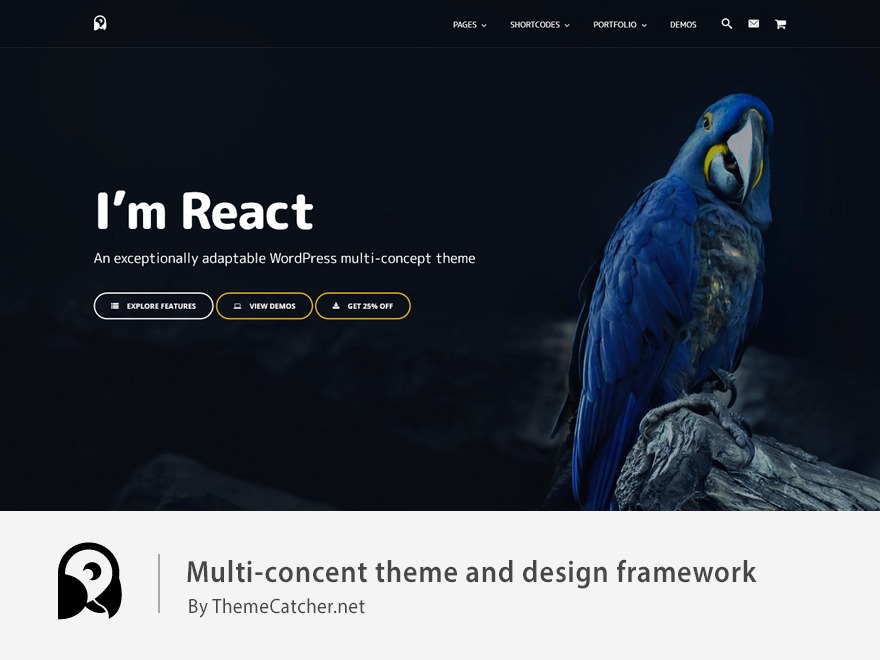 WordPress theme React Child by ThemeCatcher
