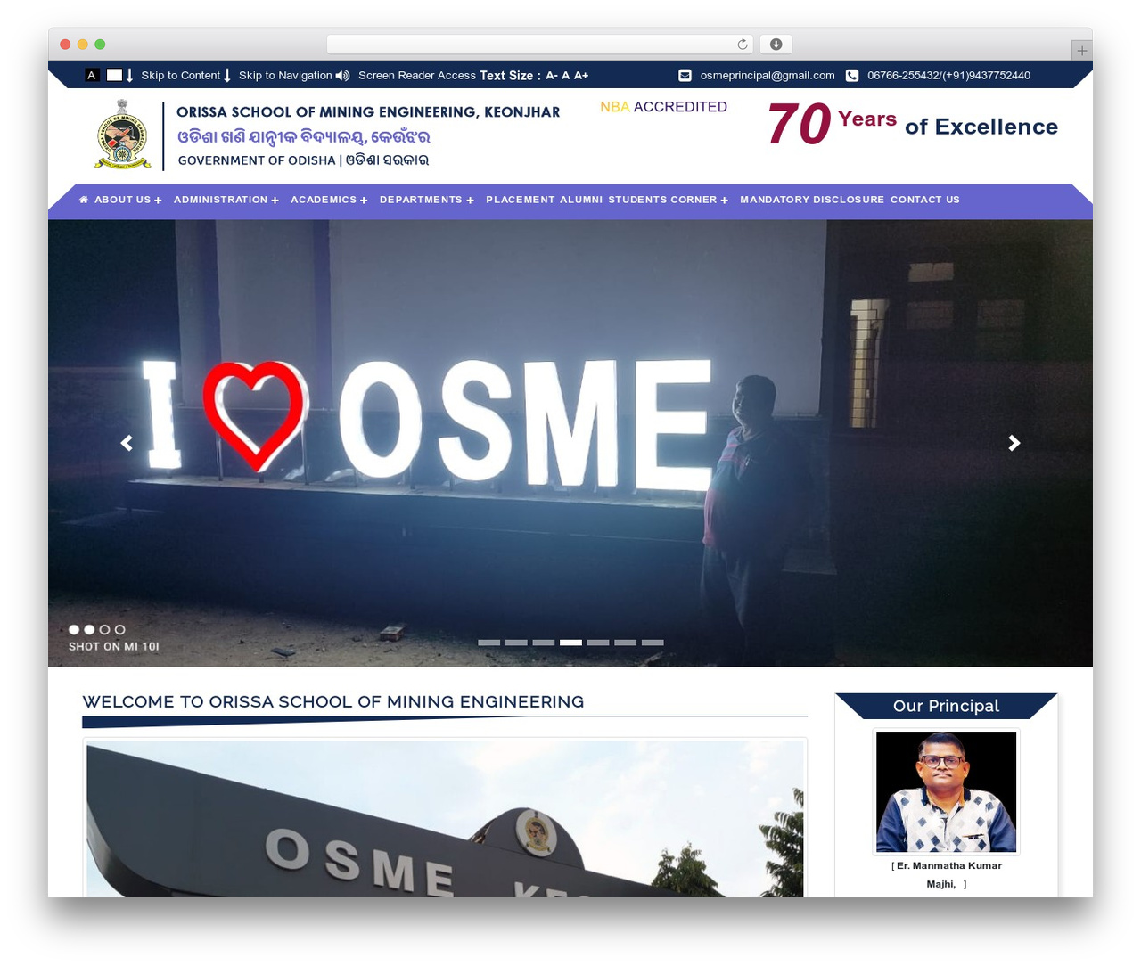 WordPress website theme Polytech2k23 - osme.co.in