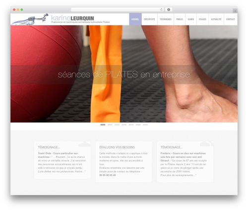 WordPress website theme Radius WordPress Theme - karineleurquin.com