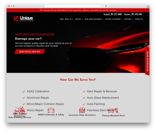 Divi WordPress store theme - uniquecollision.com