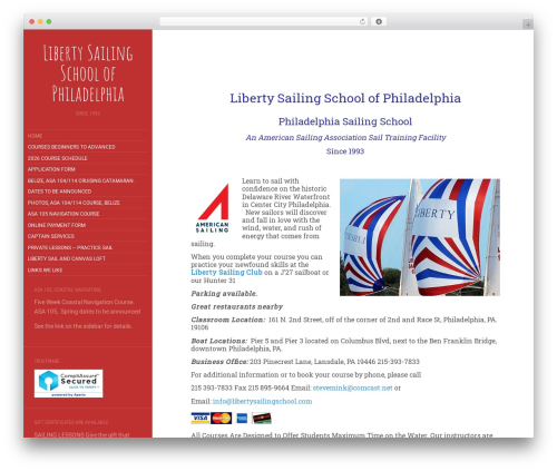 Theme WordPress Flat - libertysailingschool.com