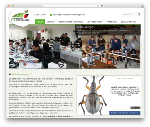 Theme WordPress Wordpress Base Kiwik - laboratoireecoentomologie.com