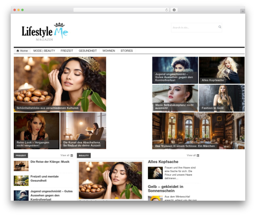 WordPress theme patterns - lifestyleme.de