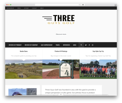 Brixton - Wordpress Theme WordPress blog theme - threeguysgolfblog.com