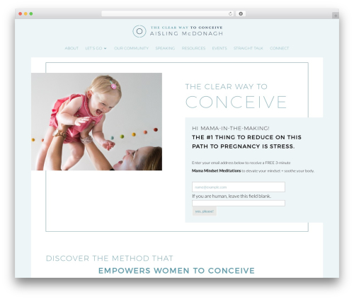 Divi WordPress theme design - theclearwaytoconceive.com