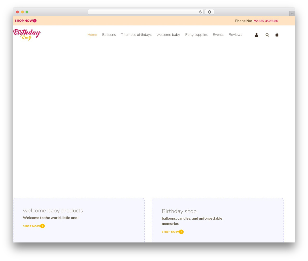 Hello Elementor WordPress store theme - birthdayking.pk