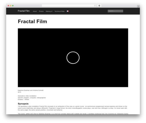 Mixfolio WordPress theme - fractalfilm.net