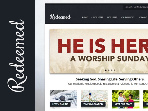Redeemed WordPress theme by Edited by Tin Can Labs