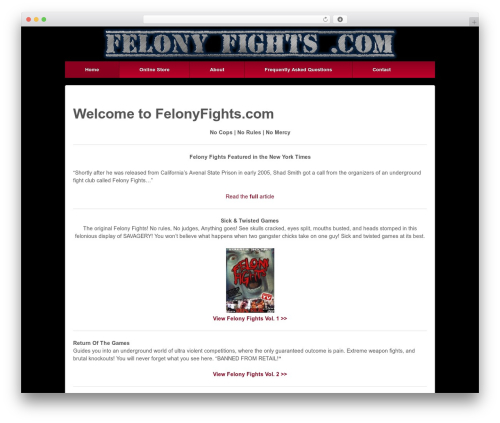 Responsive Pro WordPress video theme - felonyfights.com