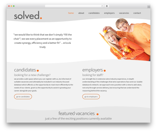 Solved WordPress theme - solved.co.za