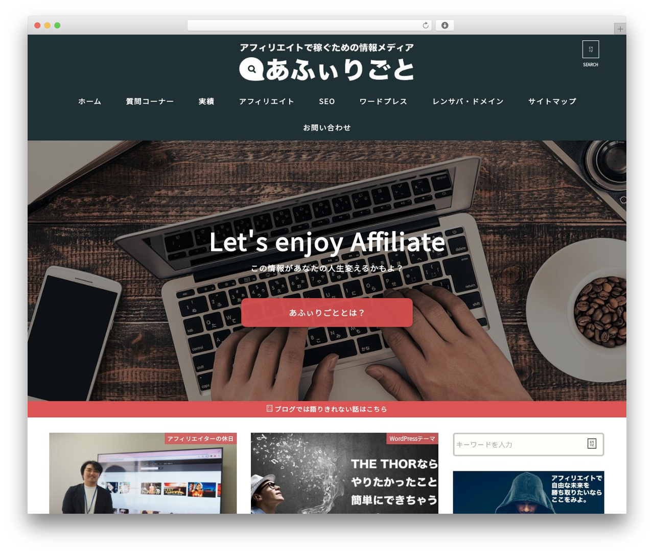 swallow_custom theme WordPress - affiligoto.com
