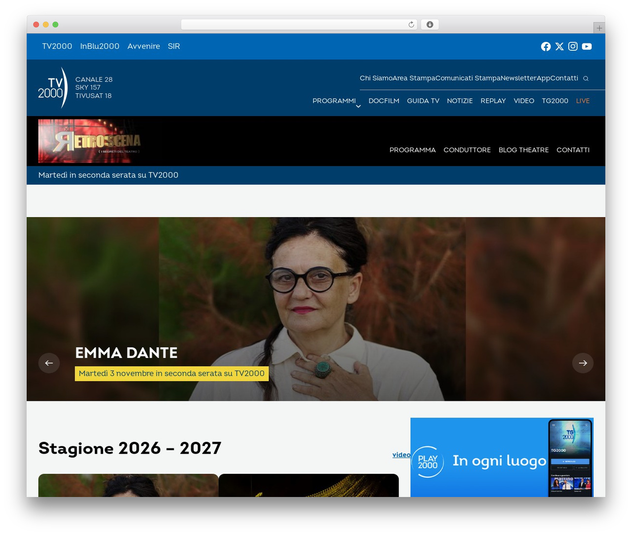 TV2000 Programma WordPress website theme - tv2000.it/retroscena TV2000 Programma WordPress website theme - tv2000.it/retroscena