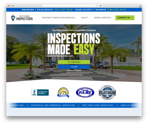 Lambda top WordPress theme - southfloridainspectors.com