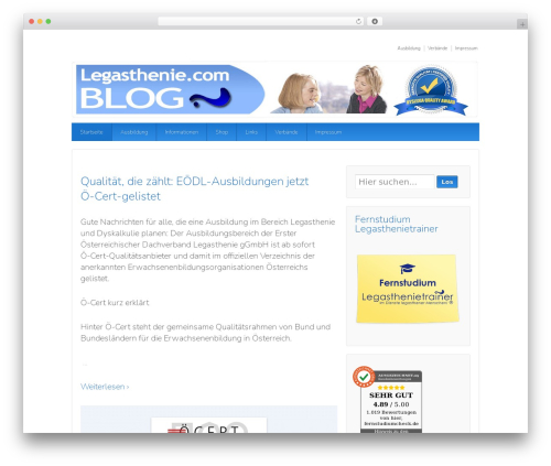 Responsive Pro WordPress theme - legasthenie.com