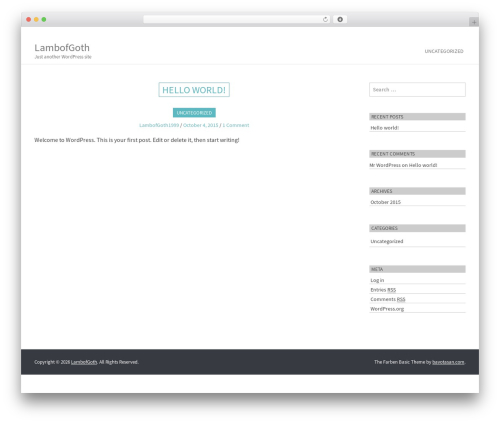Farben Basic WordPress theme - lambofgoth.com Farben Basic WordPress theme - lambofgoth.com