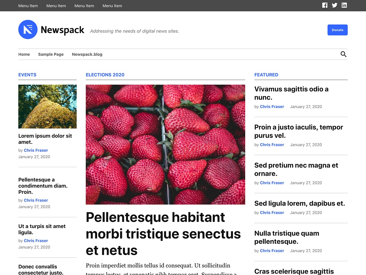 Newspack WordPress magazine theme