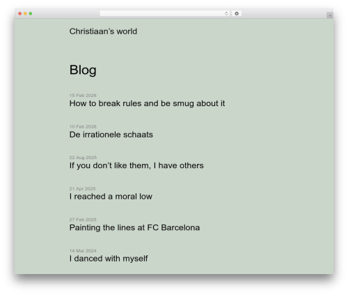 PlainText WP theme - christiaanherrewijn.net