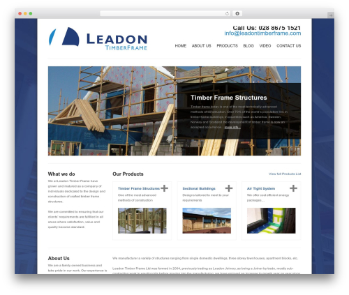 Solid WP premium WordPress theme - leadontimberframe.com