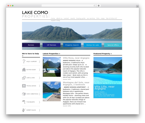 Clean Home theme WordPress - lakecomoproperties.com