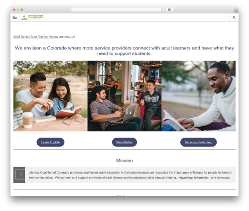 Directory 2 WordPress page theme - literacycolorado.org