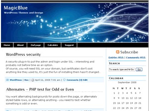 magicblue 2 WordPress theme by BlogChemistry