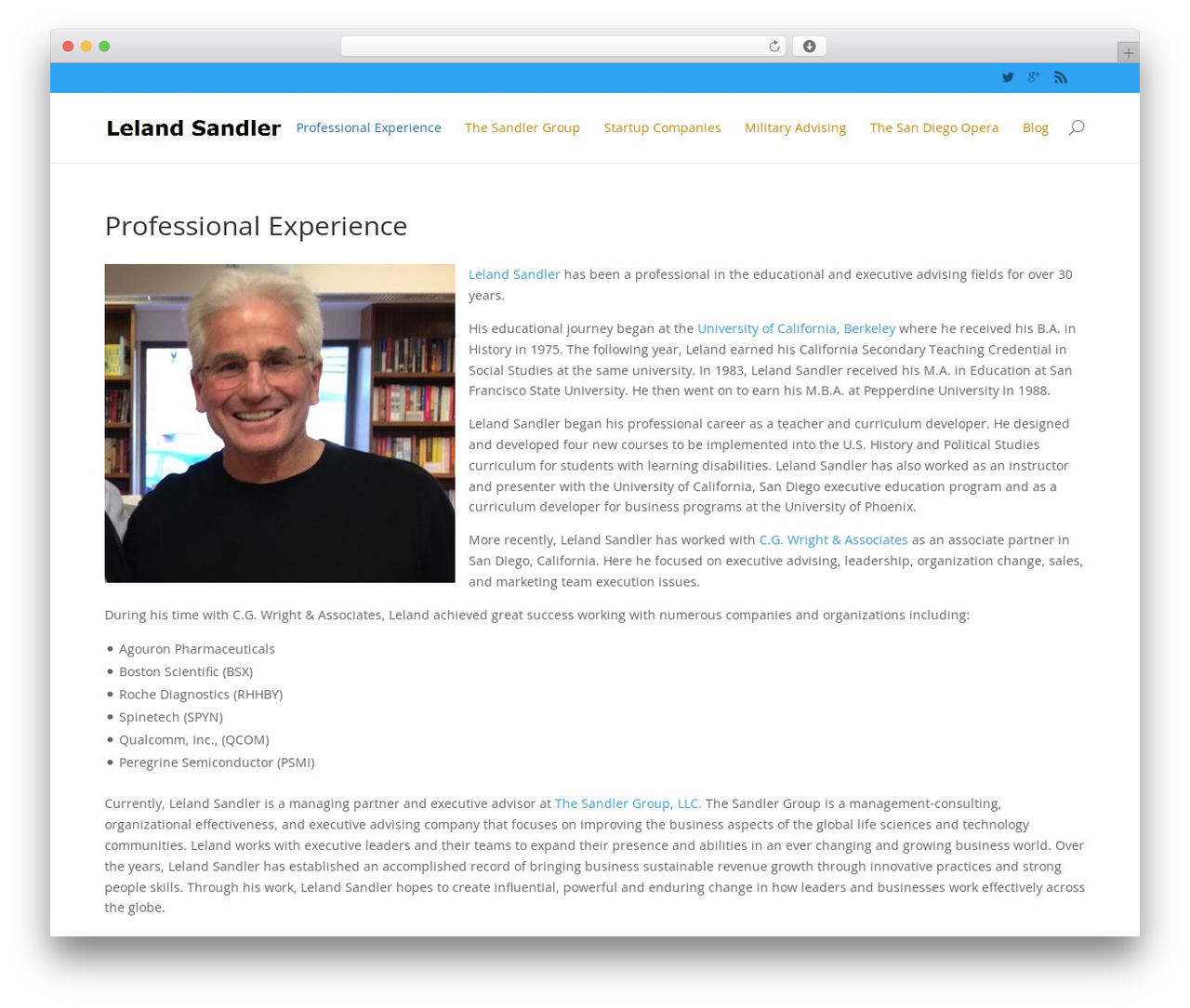 Theme WordPress Divi - lelandsandler.com