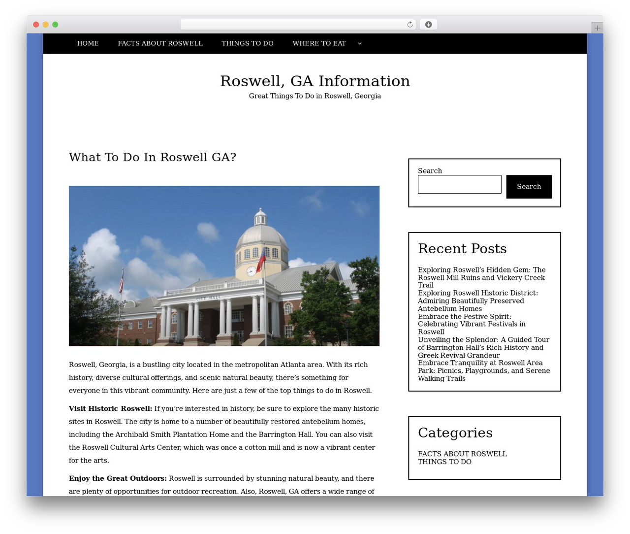 WordPress website theme Writee - experienceroswellgeorgia.com