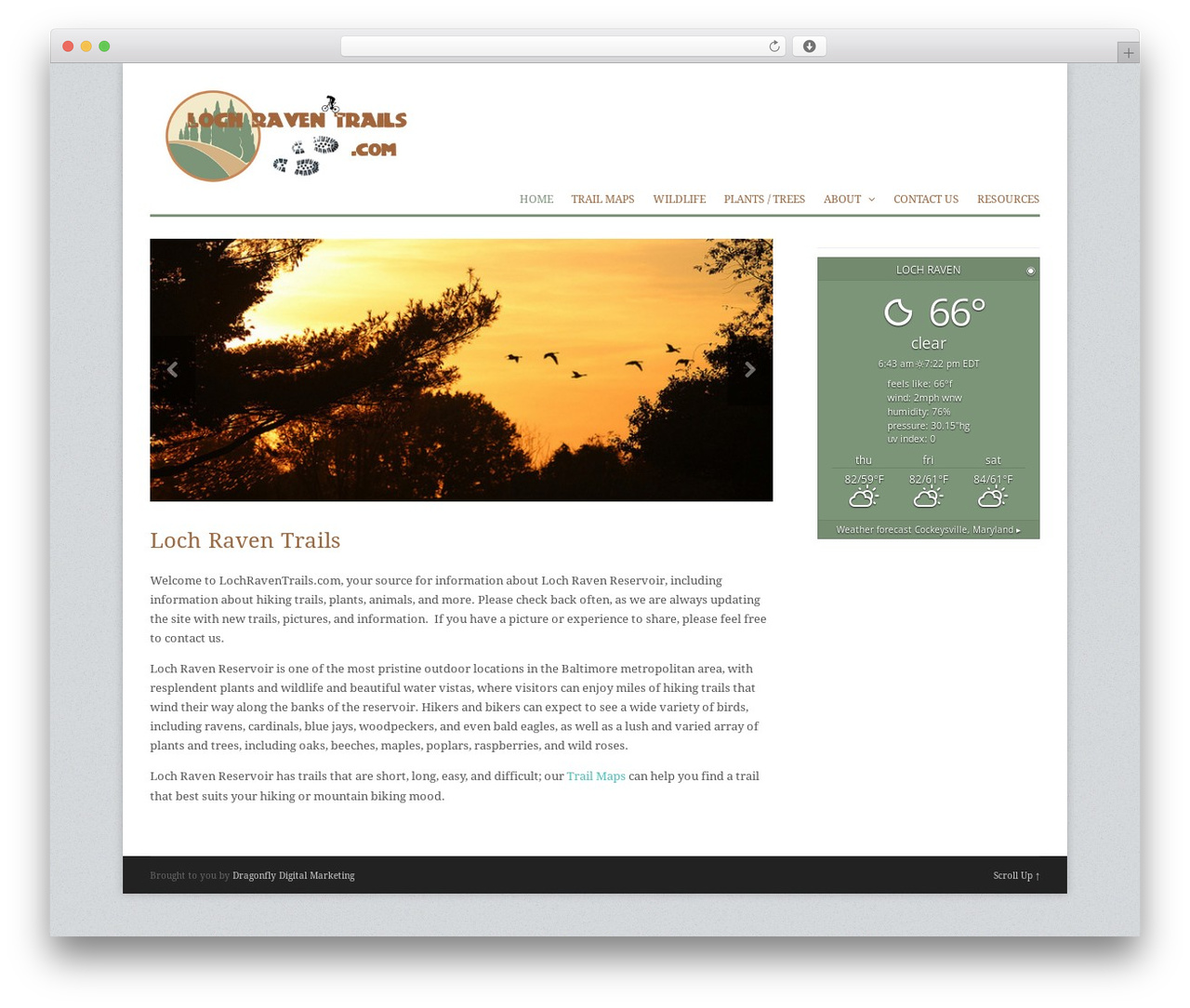 Adapt WP theme - lochraventrails.com