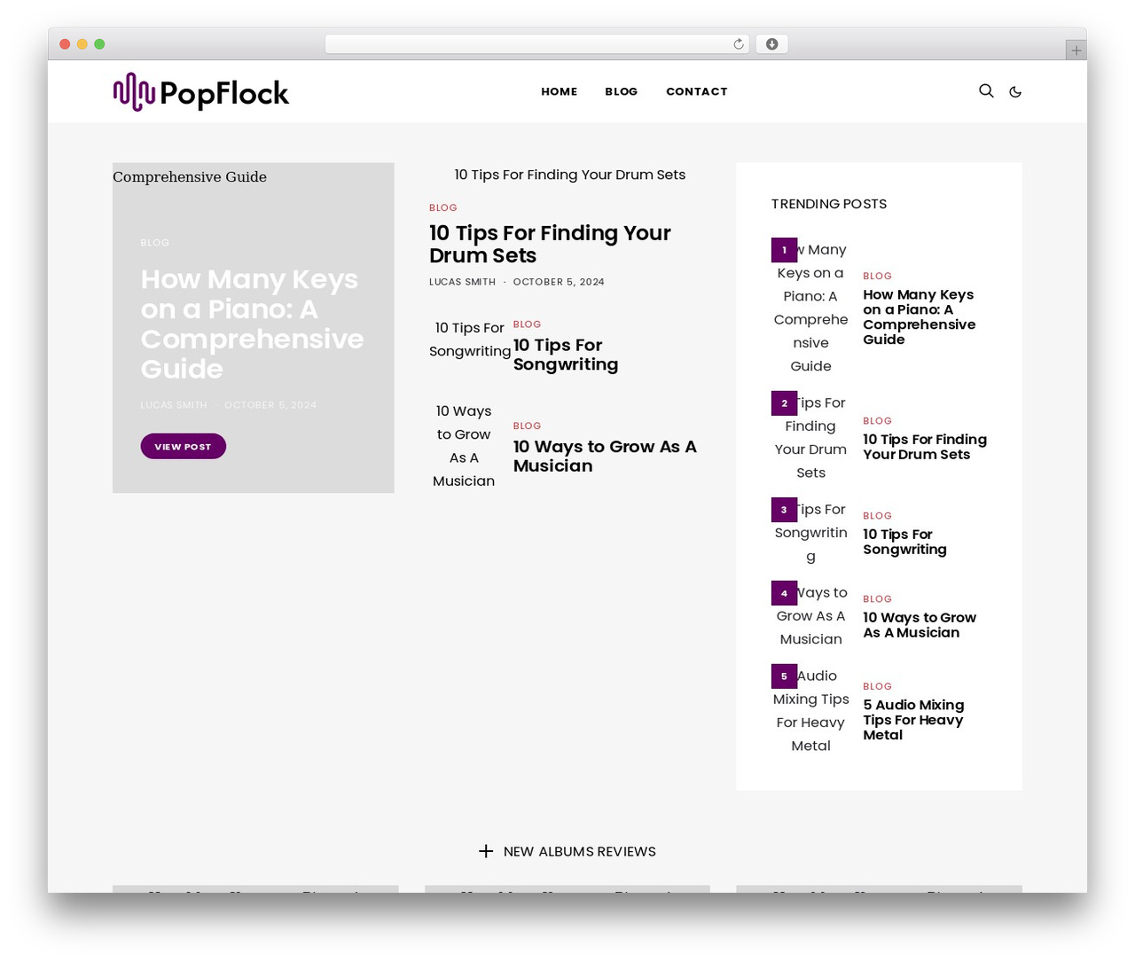 Authentic theme WordPress - popflock.com