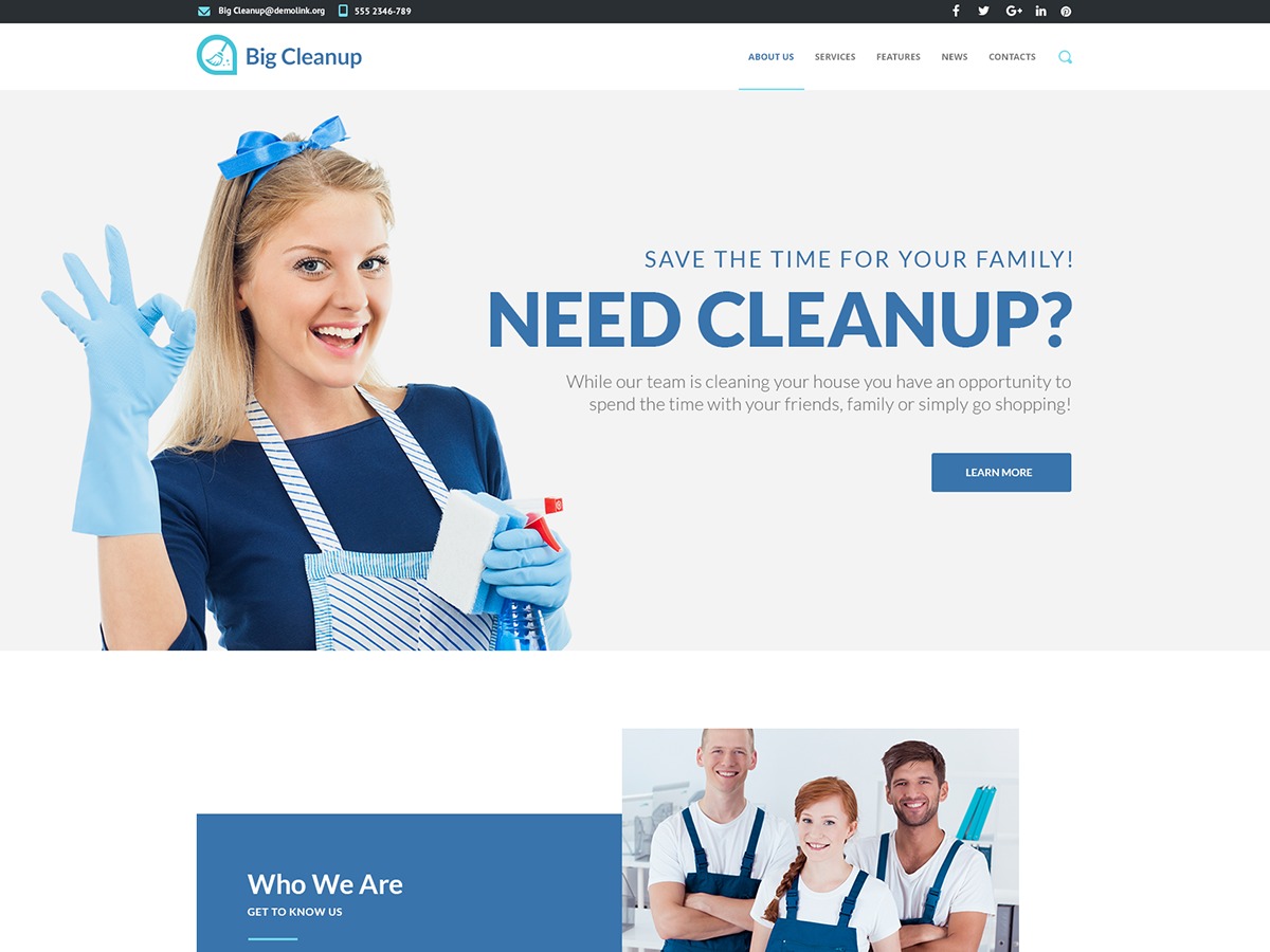 BigCleanup WordPress theme by Jetimpex