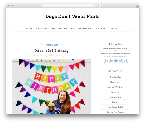 daisy top WordPress theme - dogsdontwearpants.com