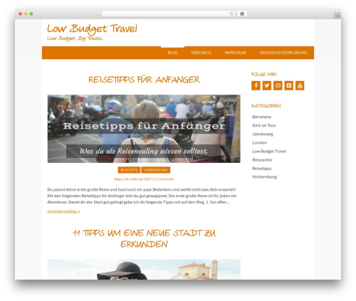 Farben Basic free WP theme - low-budget-travel.de