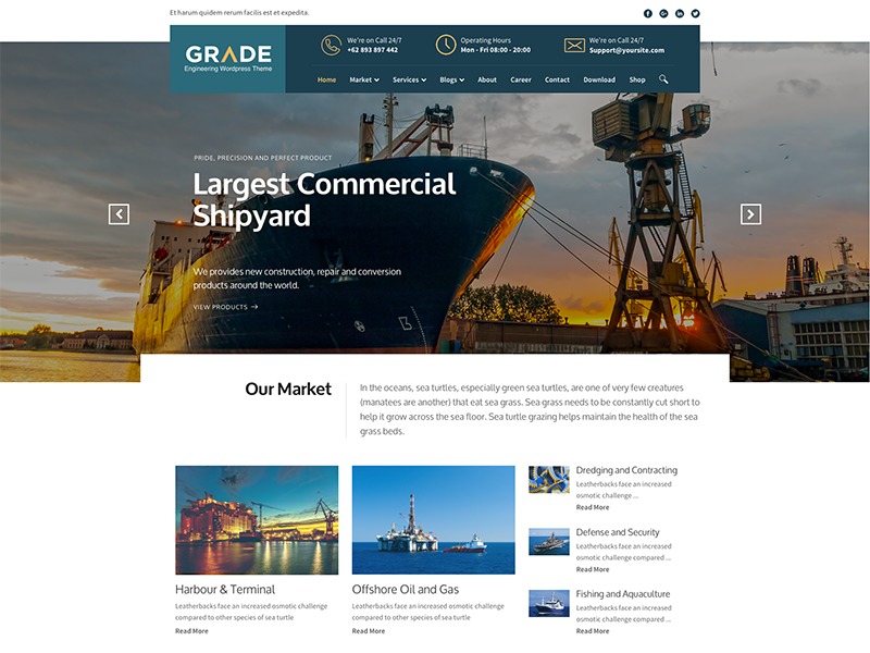 Grade WordPress theme by detheme