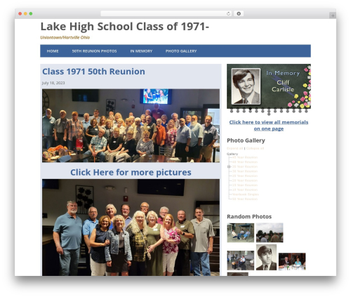 Minimize theme WordPress - lakeclassof71.com