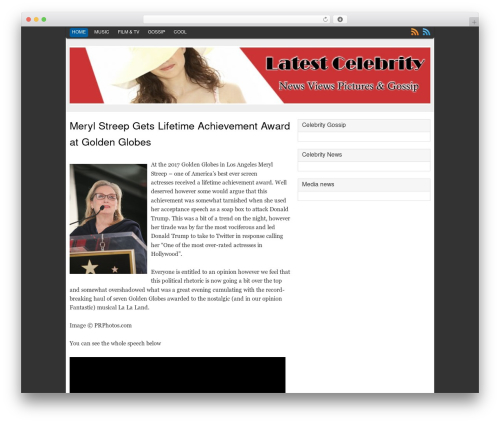 Swift Basic WordPress news theme - latestcelebrity.net