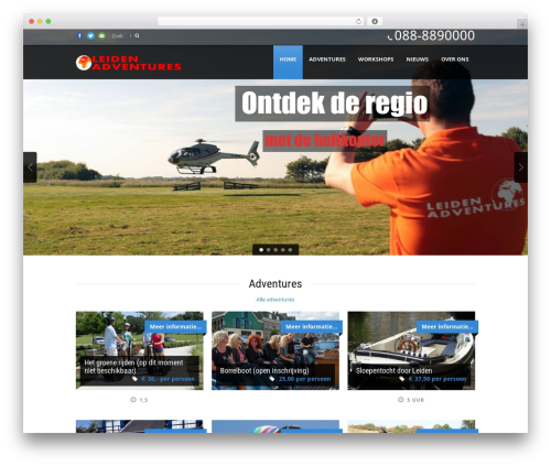 Tour Package WordPress website theme - leidenadventures.nl
