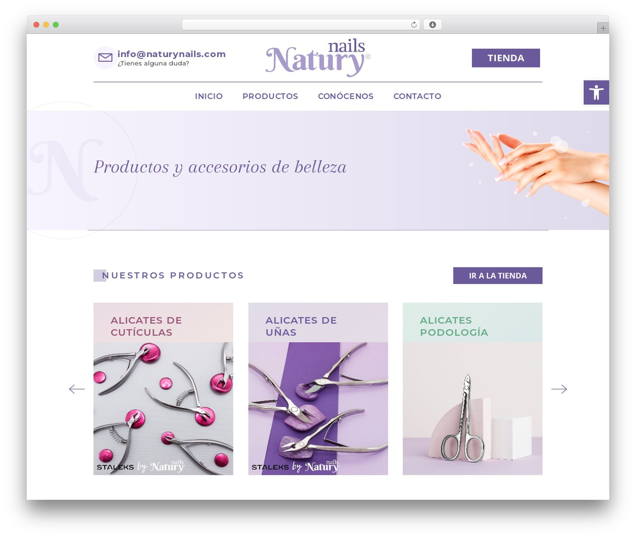 WordPress theme Base - naturynails.com