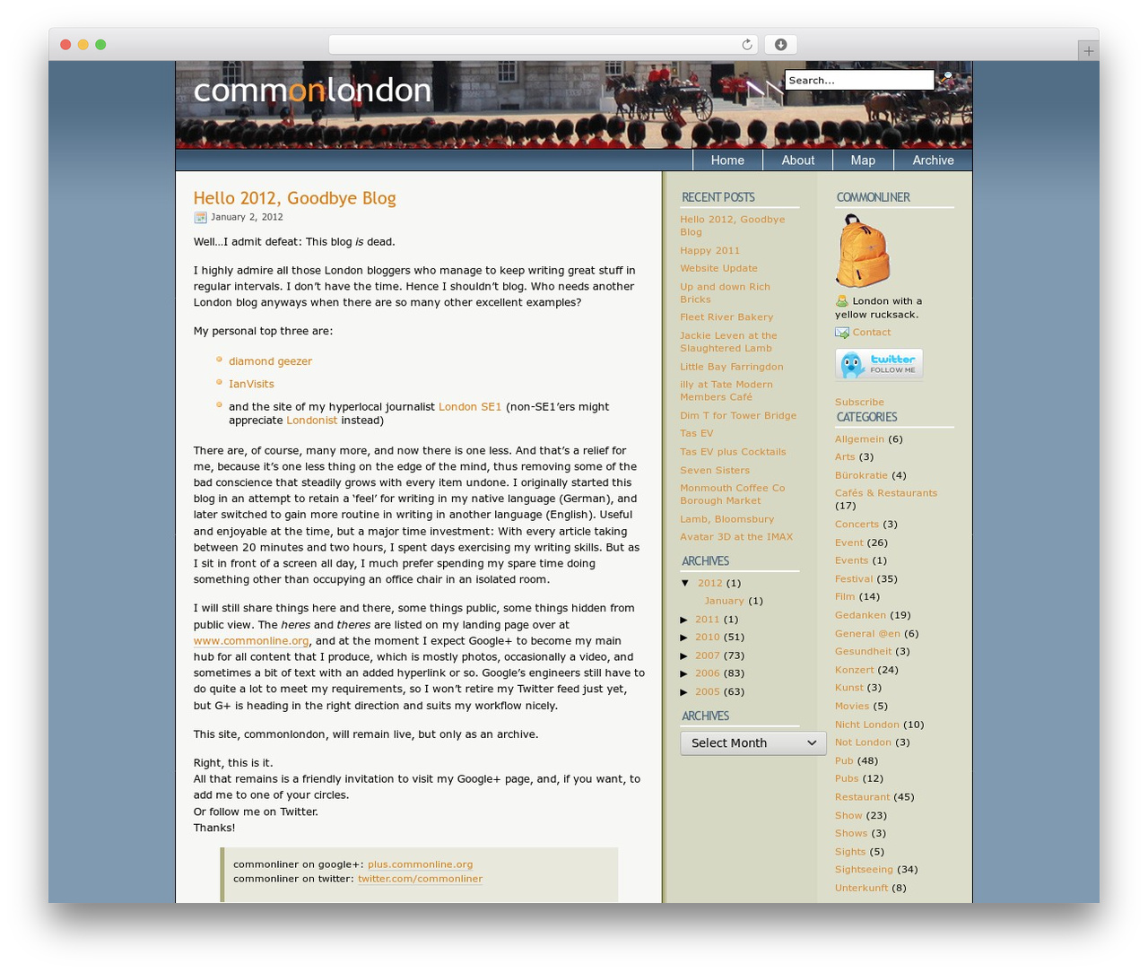 WordPress theme Cleaker - london.commonline.org