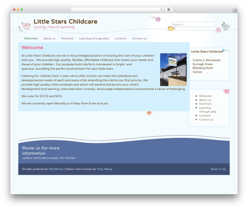 Cute Frames best WordPress theme - littlestarschildcare.ie