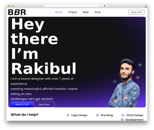Infolio WordPress theme - working.brandingbyrakibul.com