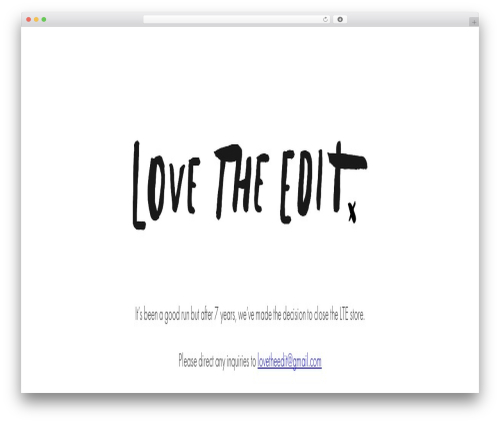 Love the Edit WordPress theme - lovetheedit.com