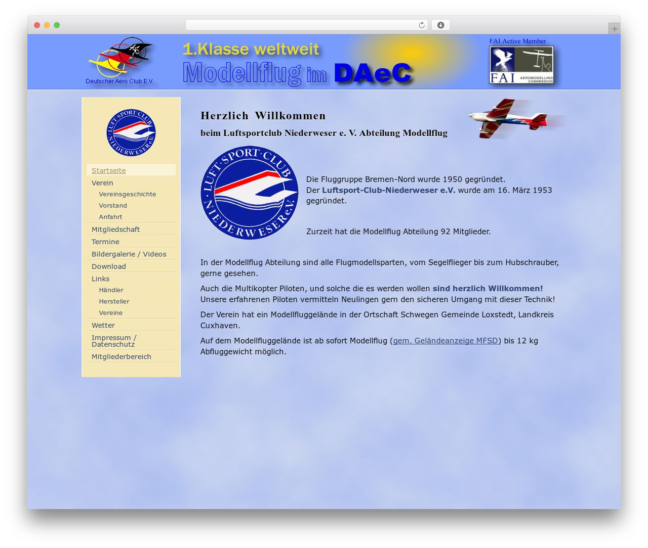 LSCN top WordPress theme - lsc-niederweser.de