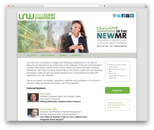 NomNom WordPress theme - lrwsymposium.com