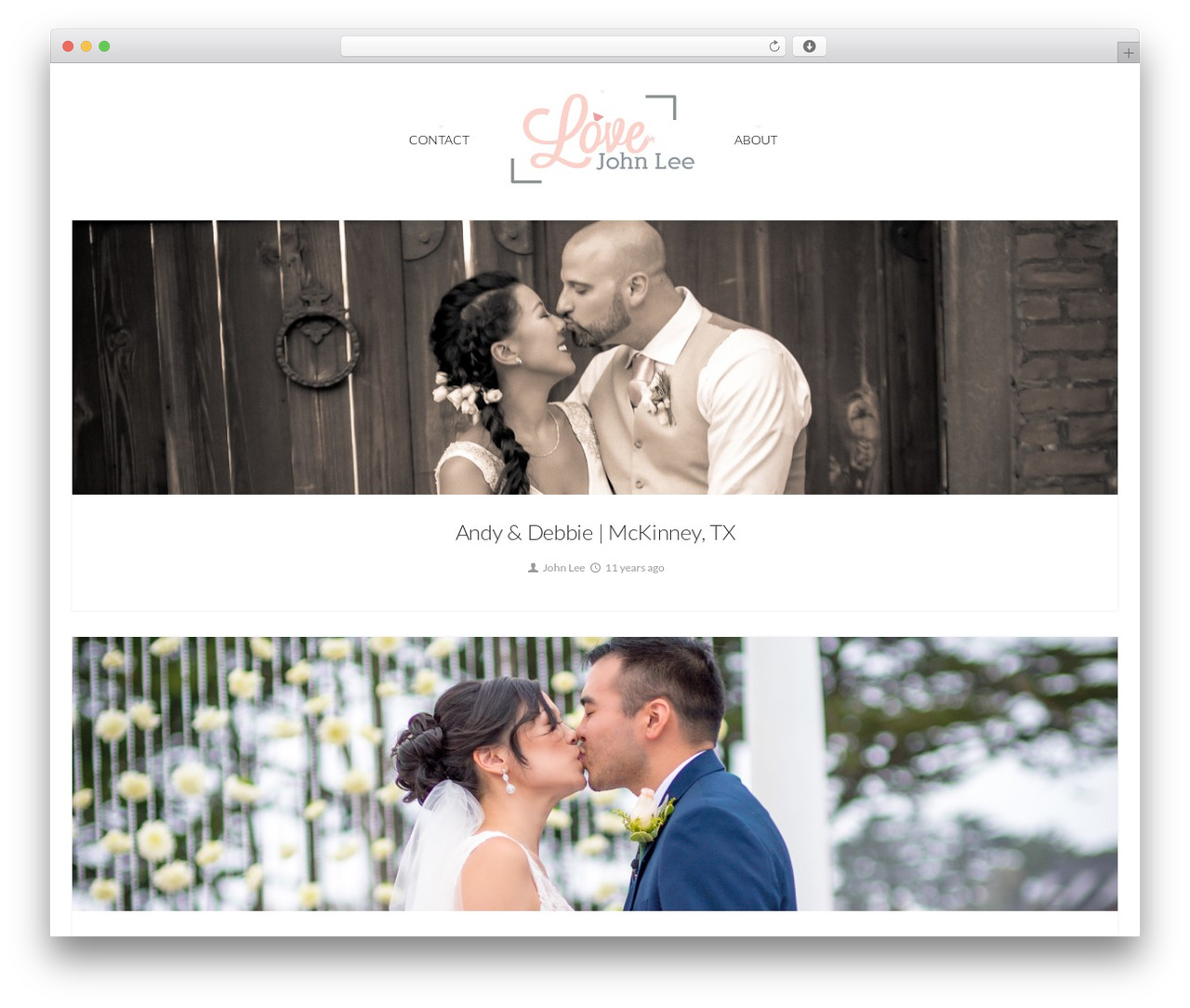 Tripod (shared on wplocker.com) WordPress wedding theme - lovebyjohnlee.com