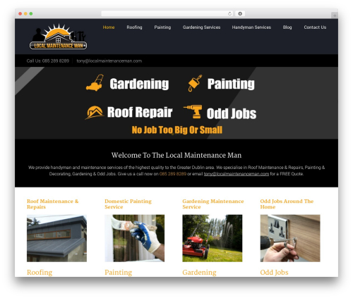 WordPress theme Trades - localmaintenanceman.com